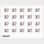 Sticker Rond Cercle X7 (Feuille)