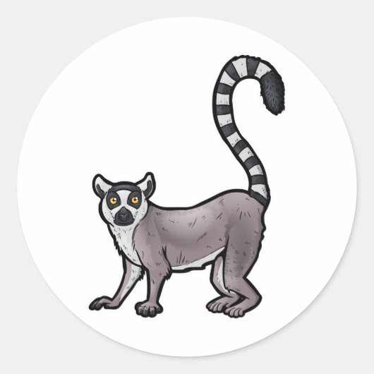 Sticker Rond Cercler Lemur (Devant)