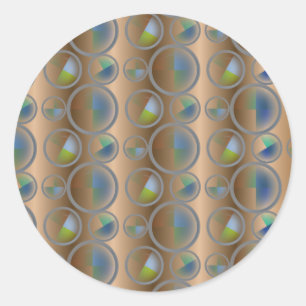 Sticker Rond Cercles Abstraits