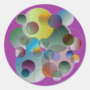 Sticker Rond Cercles, anneaux, formes géométriques