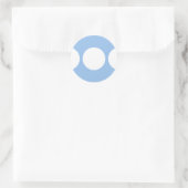Sticker Rond Cercles blancs sur bleu clair (Sac)