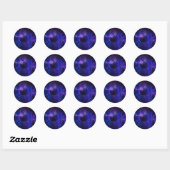 Sticker Rond Cercles bleu et violet 1 (Feuille)