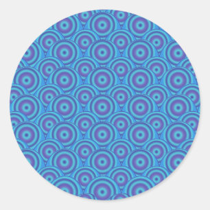 Sticker Rond Cercles bleu et violet Amusez-vous en bleu ! Inséa