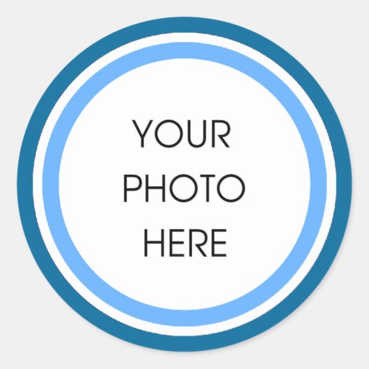 Sticker Rond Cercles Bleus Bébé (Devant)