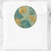 Sticker Rond Cercles bleus et jaunes (Sac)