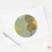 Sticker Rond Cercles Brown et gris foncés avec des nombres (Enveloppe)