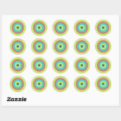 Sticker Rond Cercles colorés 04 (Feuille)
