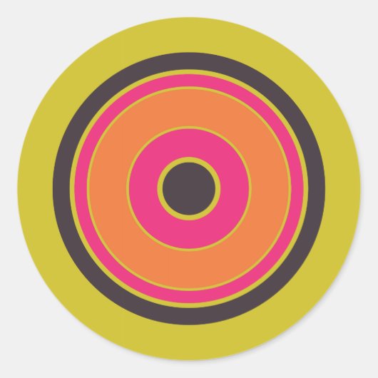 Sticker Rond Cercles colorés 06 (Devant)