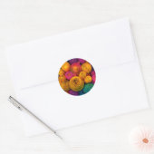 Sticker Rond Cercles concentriques multicolores texture abstrai (Enveloppe)