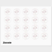 Sticker Rond Cercles Confetti Roses (Feuille)