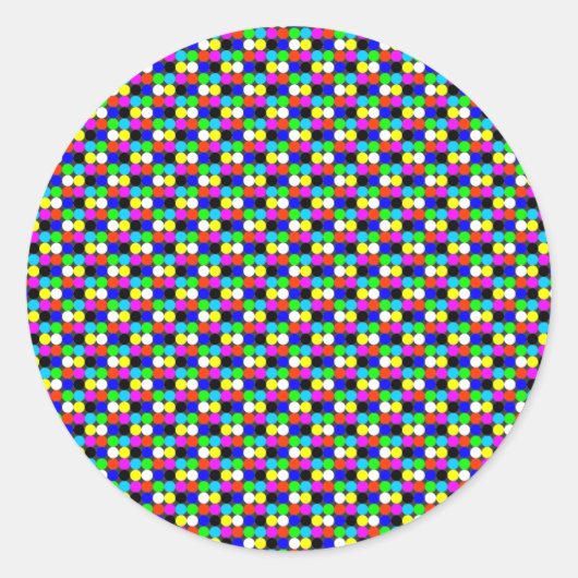 Sticker Rond cercles de couleur comme (Devant)