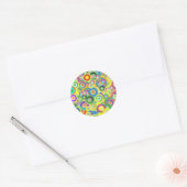 Sticker Rond Cercles de couleurs (Enveloppe)