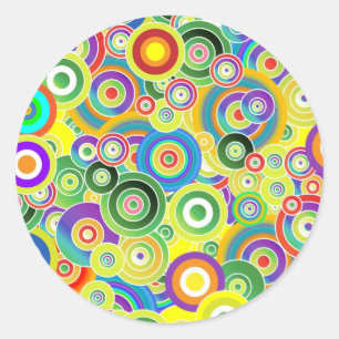 Sticker Rond Cercles de couleurs