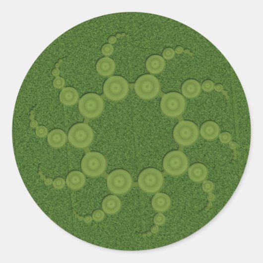 Sticker Rond Cercles de culture UFO (Devant)