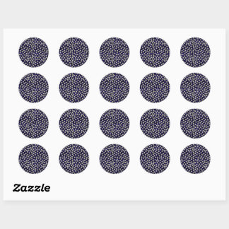 Sticker Rond Cercles de Parties scintillant en argent et points