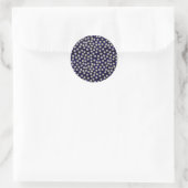 Sticker Rond Cercles de Parties scintillant en argent et points (Sac)