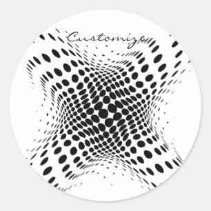 Sticker Rond Cercles demi-tons Abstraits X