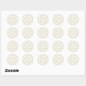 Sticker Rond Cercles d'or sur blanc moderne tendance (Feuille)