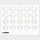 Sticker Rond Cercles dorés pointillés Points modernes Cadeau pe (Feuille)