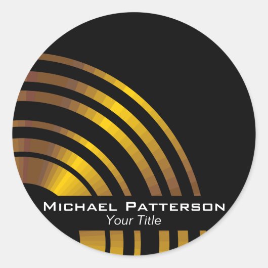 Sticker Rond Cercles Exécutifs Modernes Professionnels Personna (Devant)