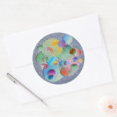 Sticker Rond Cercles géométriques en mosaïque (Enveloppe)
