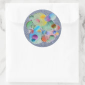Sticker Rond Cercles géométriques en mosaïque (Sac)