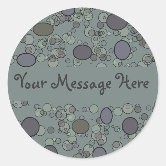 Sticker Rond Cercles gris (Devant)