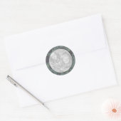 Sticker Rond cercles gris modèle (Enveloppe)