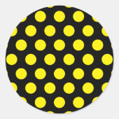 Sticker Rond Cercles jaunes sur Arrière - plan noir (Devant)