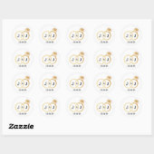 Sticker Rond Cercles Mariages Chic Faux Gold Foil (Feuille)