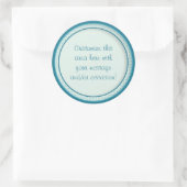 Sticker Rond Cercles/points turquoises (1) (Sac)