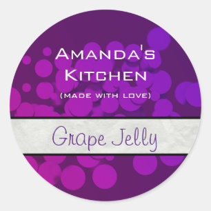 Sticker Rond Cercles pourpres Jelly Arrière - plan Abstrait