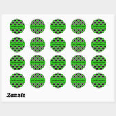 Sticker Rond Cercles verts (Feuille)