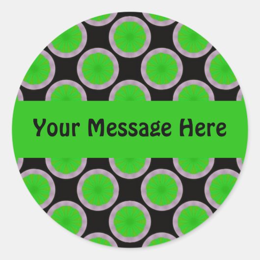 Sticker Rond Cercles verts (Devant)