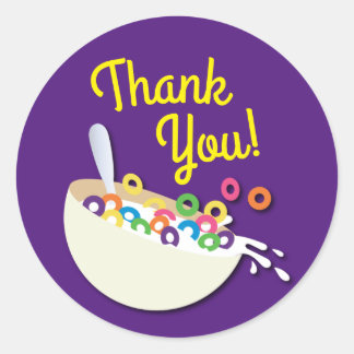 Sticker Rond Cereal Bowl Enfants Slepover Anniversaire fête mig