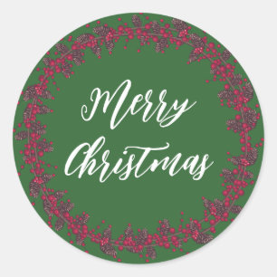 Sticker Rond Céréales de Noël personnalisées Joyeux Cas de Noël