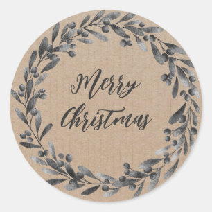 Sticker Rond Céréales de Noël personnalisées Joyeux Cas de Noël