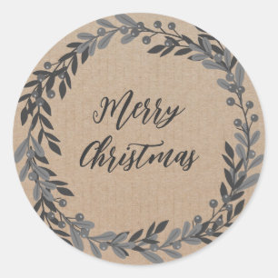 Sticker Rond Céréales de Noël personnalisées Joyeux Cas de Noël