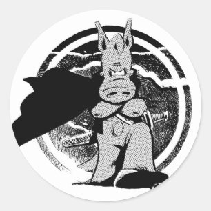 Sticker Rond Cerebus avec l'autocollant de cap