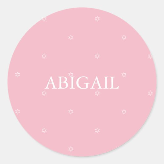 Sticker Rond Cérémonie de la fille juive hébraïque (Devant)