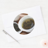 Sticker Rond Cérémonie traditionnelle du thé chinois : thé à l' (Enveloppe)