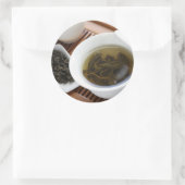 Sticker Rond Cérémonie traditionnelle du thé chinois : thé à l' (Sac)