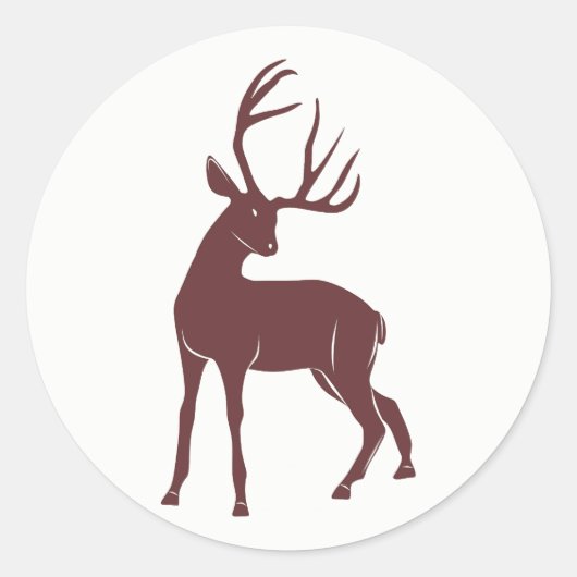 Sticker Rond Cerf (Devant)