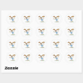 Sticker Rond Cerf (Feuille)