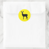 Sticker Rond Cerf avec phares - (Sac)