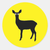 Sticker Rond Cerf avec phares - (Devant)