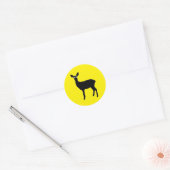 Sticker Rond Cerf avec phares - (Enveloppe)