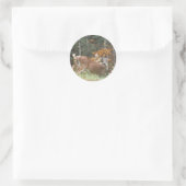 Sticker Rond Cerf d'automne dans le lac Arrowhead (Sac)