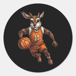 Sticker Rond Cerf de basket