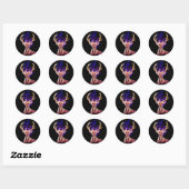Sticker Rond Cerf fantôme (Feuille)